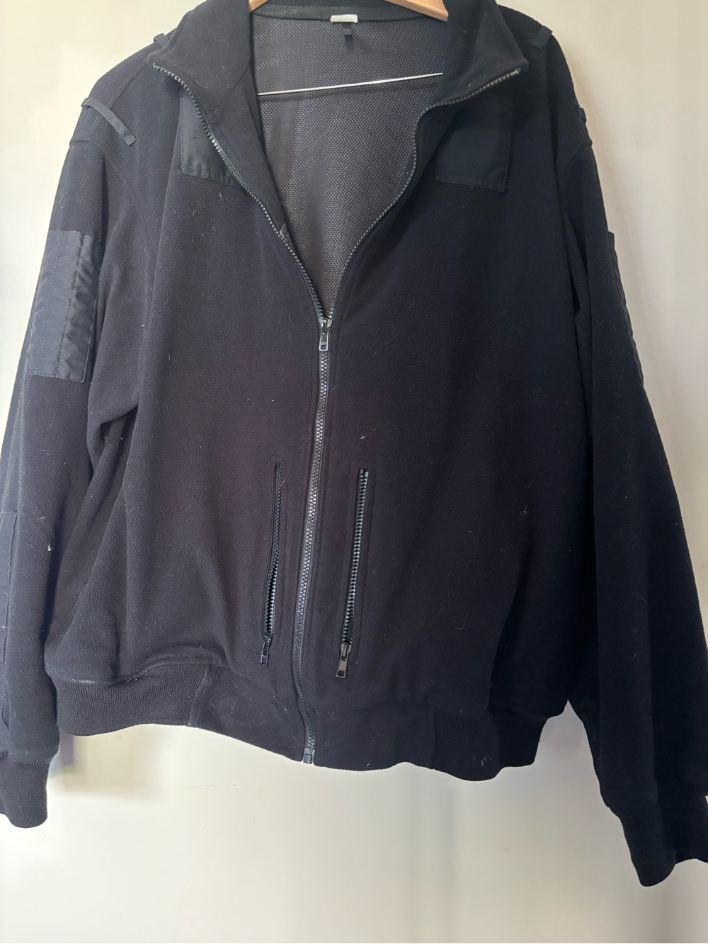 British Police Black Military-Style Zip Jacket